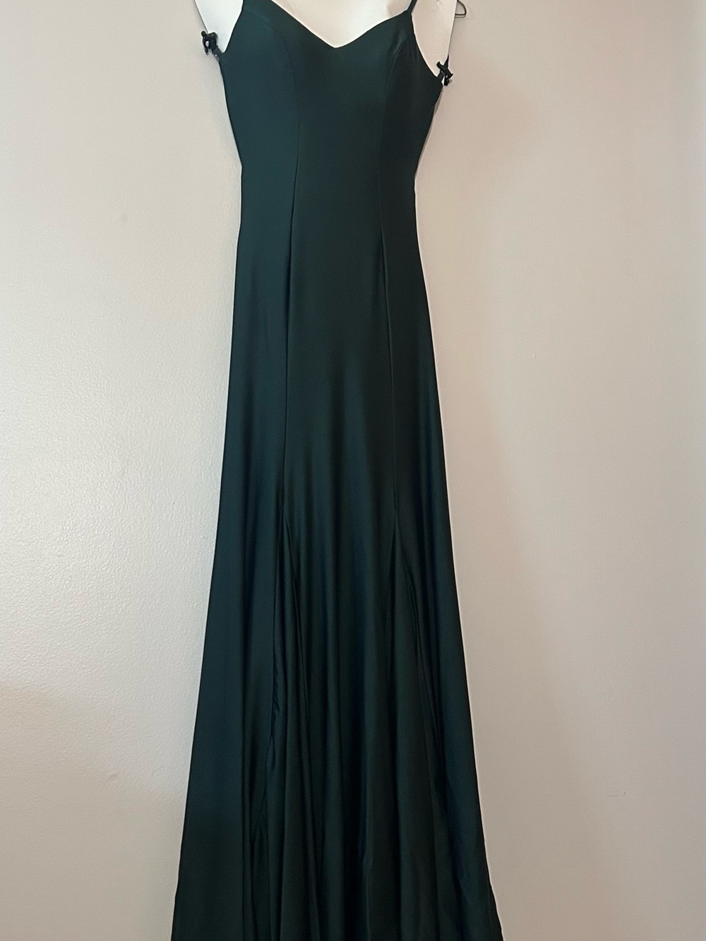 Elegant Dark Green Slip Gown